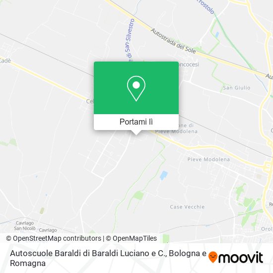 Mappa Autoscuole Baraldi di Baraldi Luciano e C.