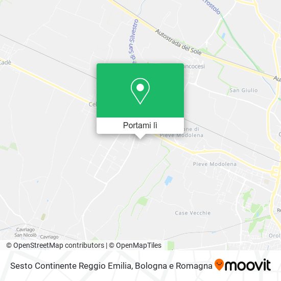 Mappa Sesto Continente Reggio Emilia