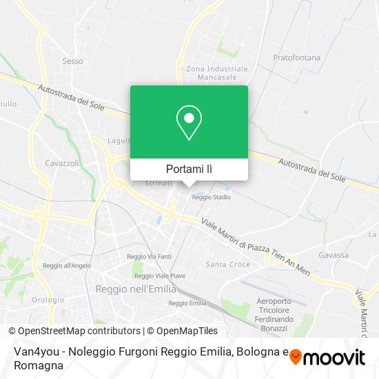 Mappa Van4you - Noleggio Furgoni Reggio Emilia