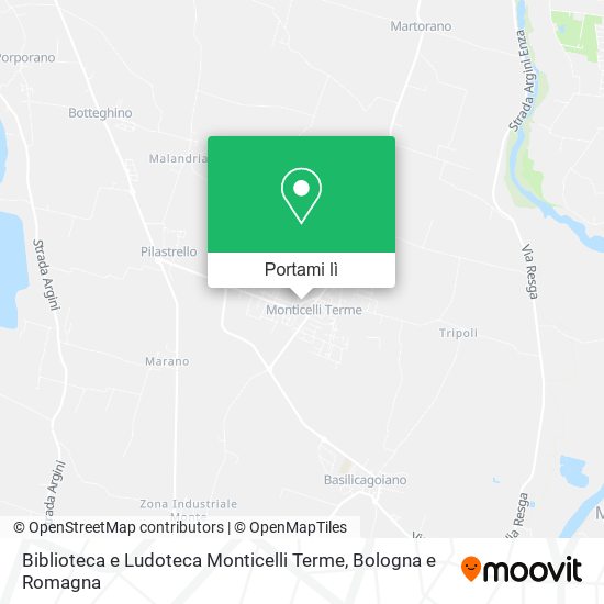 Mappa Biblioteca e Ludoteca Monticelli Terme