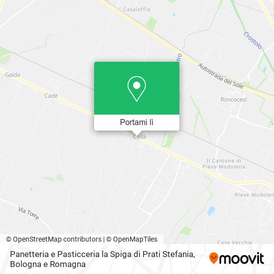 Mappa Panetteria e Pasticceria la Spiga di Prati Stefania