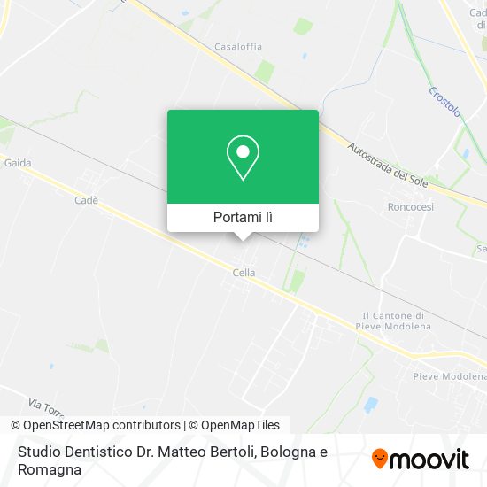 Mappa Studio Dentistico Dr. Matteo Bertoli
