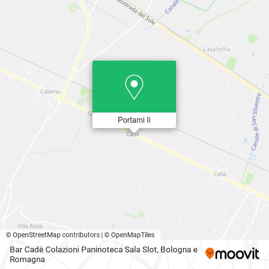 Mappa Bar Cadè Colazioni Paninoteca Sala Slot