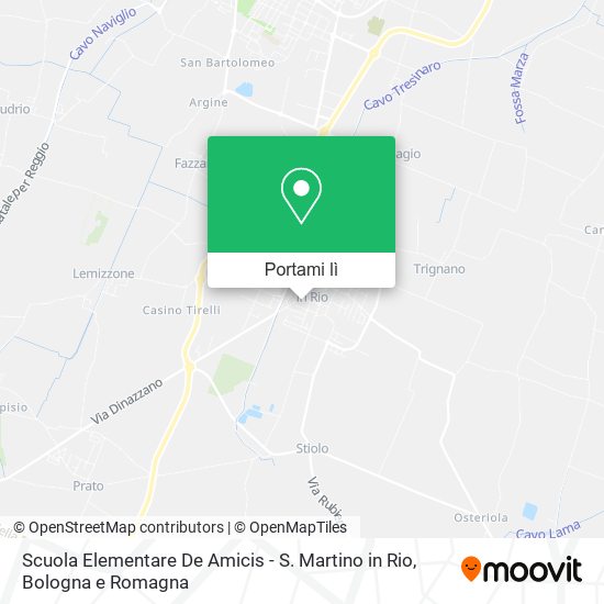 Mappa Scuola Elementare De Amicis - S. Martino in Rio