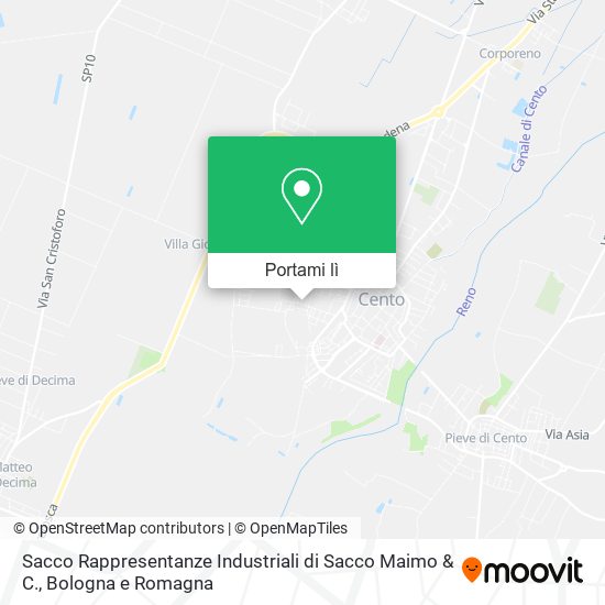 Mappa Sacco Rappresentanze Industriali di Sacco Maimo & C.