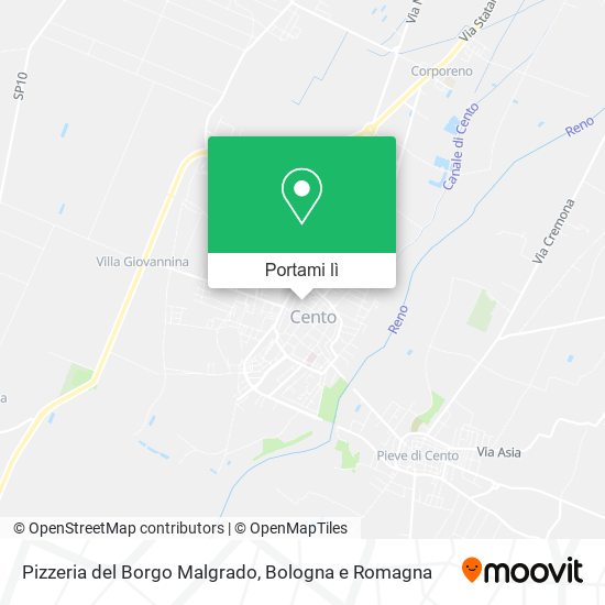 Mappa Pizzeria del Borgo Malgrado