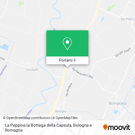 Mappa La Peppina la Bottega della Capsula