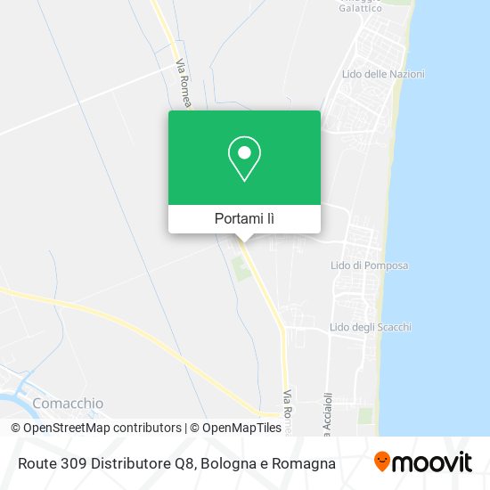 Mappa Route 309 Distributore Q8