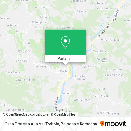 Mappa Casa Protetta Alta Val Trebbia