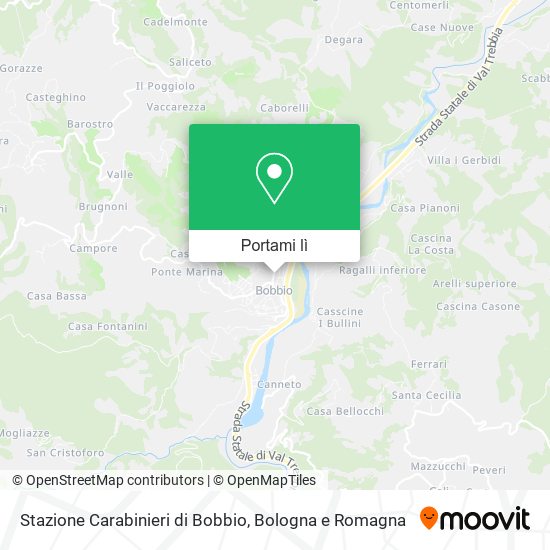 Mappa Stazione Carabinieri di Bobbio