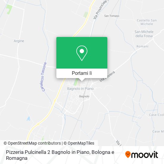 Mappa Pizzeria Pulcinella 2 Bagnolo in Piano
