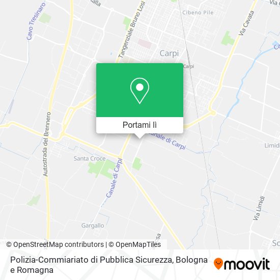 Mappa Polizia-Commiariato di Pubblica Sicurezza