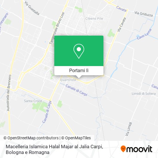 Mappa Macelleria Islamica Halal Majar al Jalia Carpi