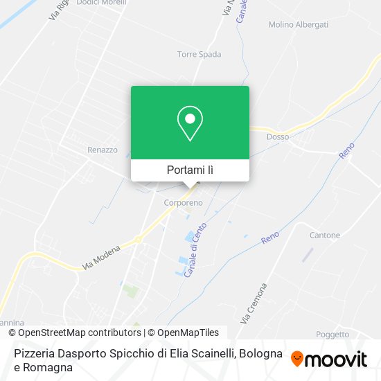 Mappa Pizzeria Dasporto Spicchio di Elia Scainelli