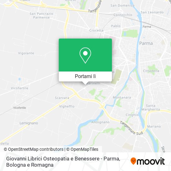Mappa Giovanni Librici Osteopatia e Benessere - Parma