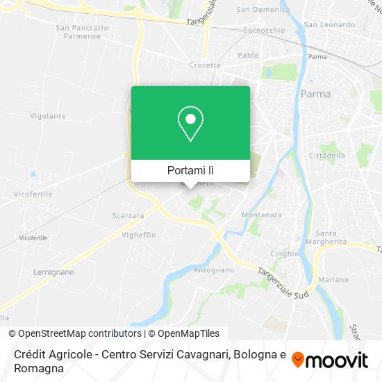 Mappa Crédit Agricole - Centro Servizi Cavagnari