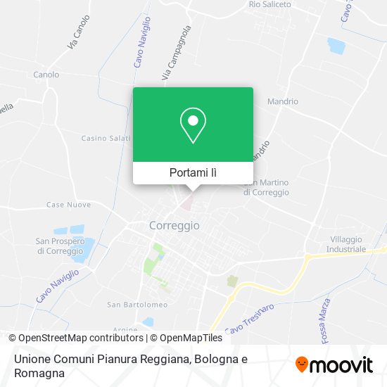 Mappa Unione Comuni Pianura Reggiana