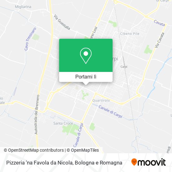 Mappa Pizzeria 'na Favola da Nicola