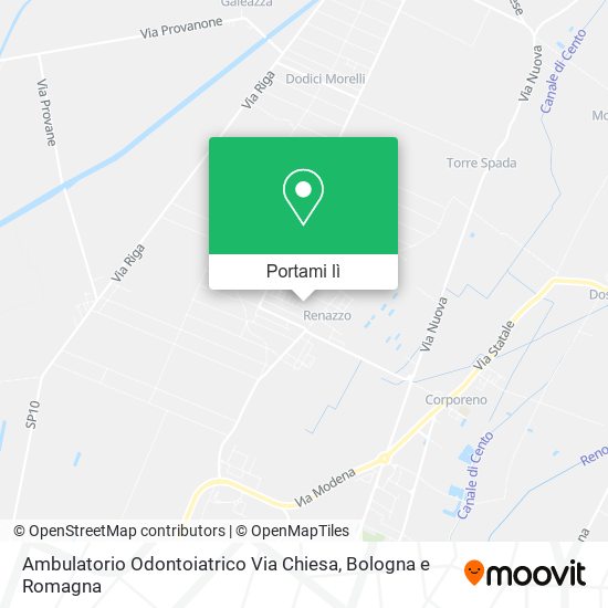Mappa Ambulatorio Odontoiatrico Via Chiesa