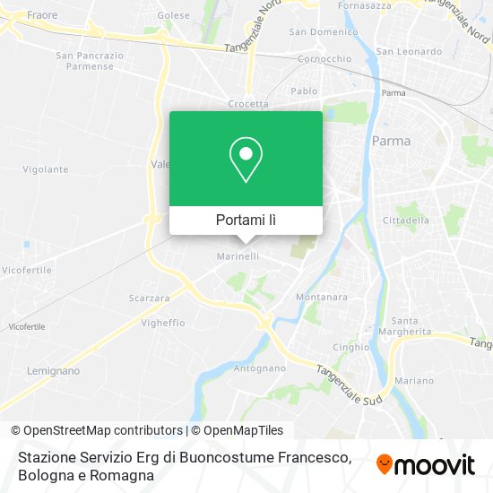 Mappa Stazione Servizio Erg di Buoncostume Francesco