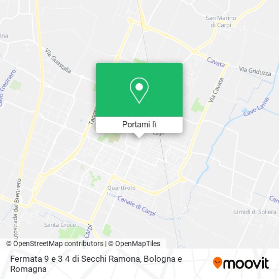 Mappa Fermata 9 e 3 4 di Secchi Ramona