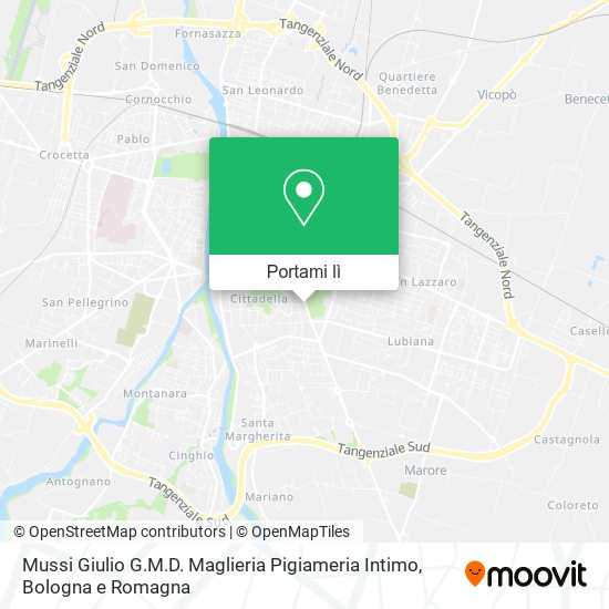 Mappa Mussi Giulio G.M.D. Maglieria Pigiameria Intimo