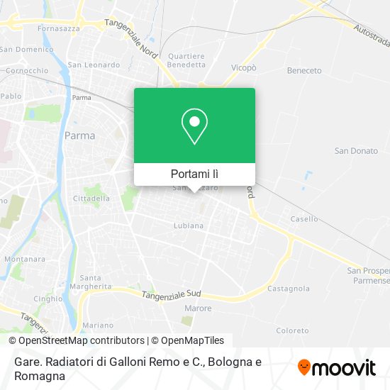 Mappa Gare. Radiatori di Galloni Remo e C.