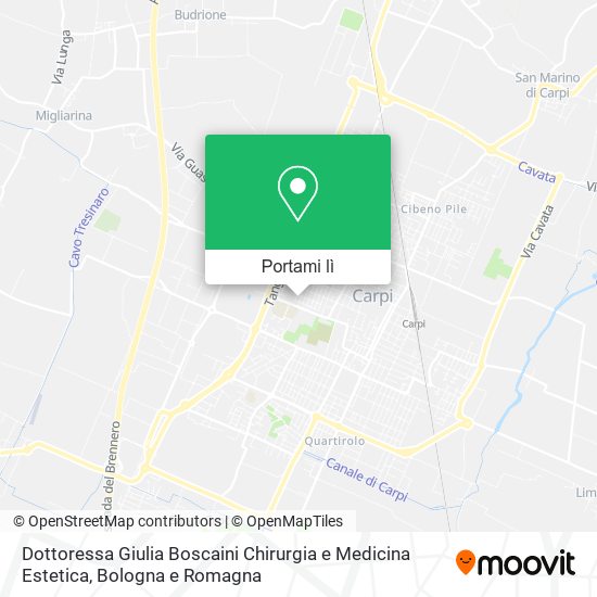 Mappa Dottoressa Giulia Boscaini Chirurgia e Medicina Estetica