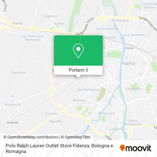 Mappa Polo Ralph Lauren Outlet Store Fidenza