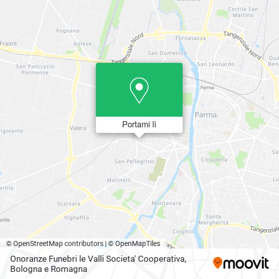Mappa Onoranze Funebri le Valli Societa' Cooperativa