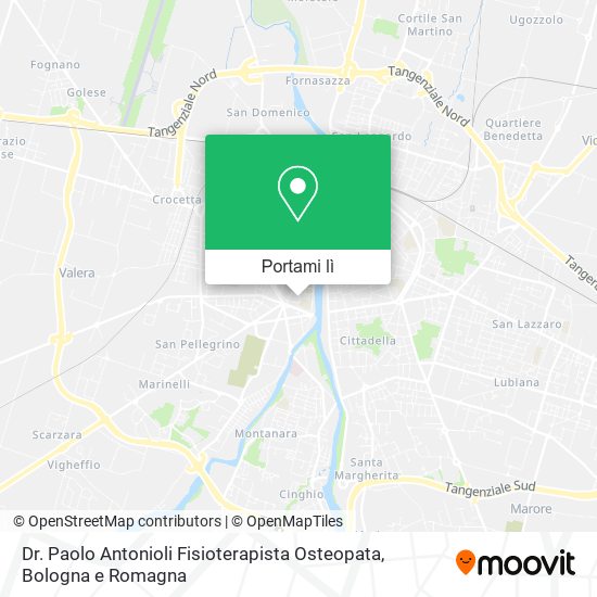 Mappa Dr. Paolo Antonioli Fisioterapista Osteopata