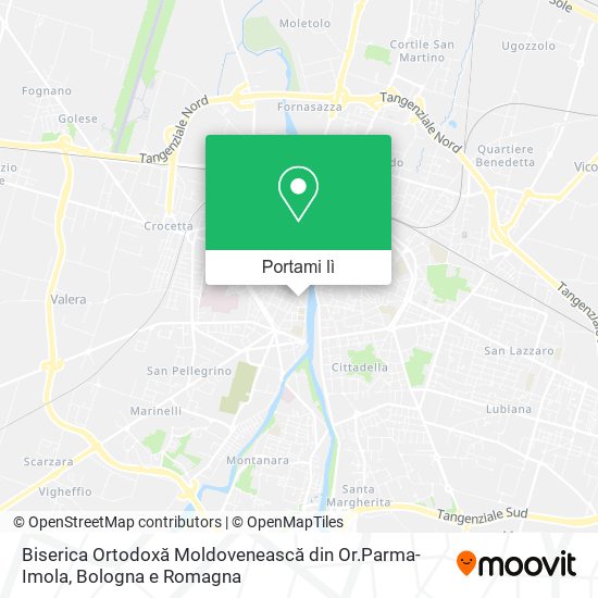 Mappa Biserica Ortodoxă Moldovenească din Or.Parma-Imola