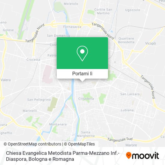 Mappa Chiesa Evangelica Metodista Parma-Mezzano Inf.-Diaspora