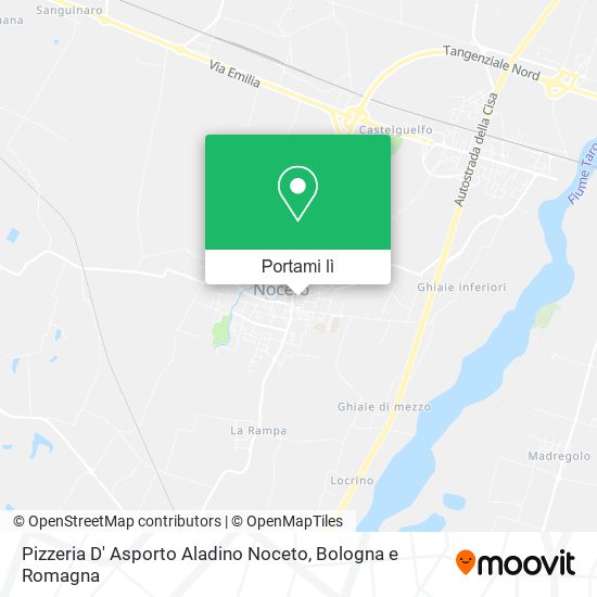 Mappa Pizzeria D' Asporto Aladino Noceto