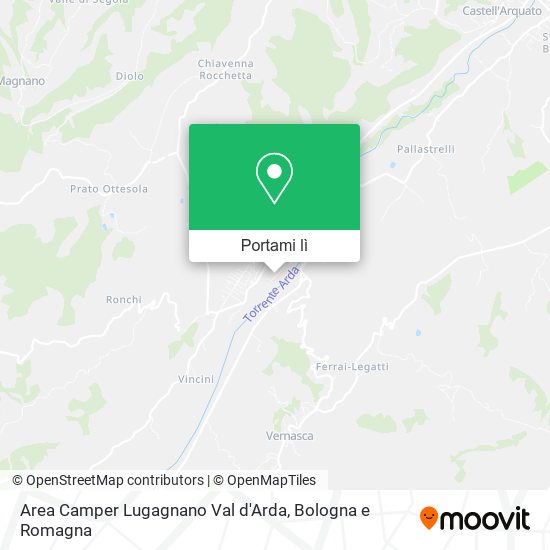 Mappa Area Camper Lugagnano Val d'Arda