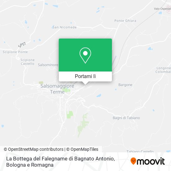 Mappa La Bottega del Falegname di Bagnato Antonio