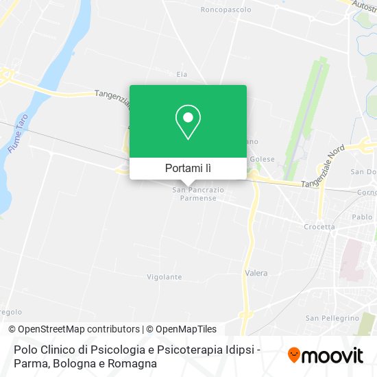 Mappa Polo Clinico di Psicologia e Psicoterapia Idipsi - Parma