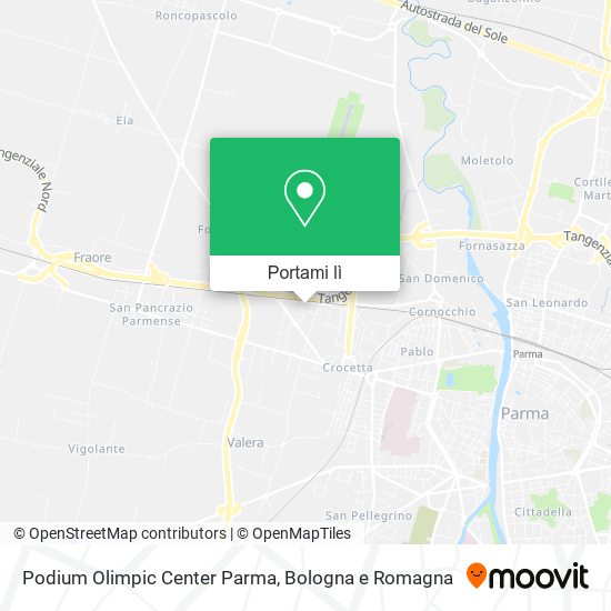 Mappa Podium Olimpic Center Parma