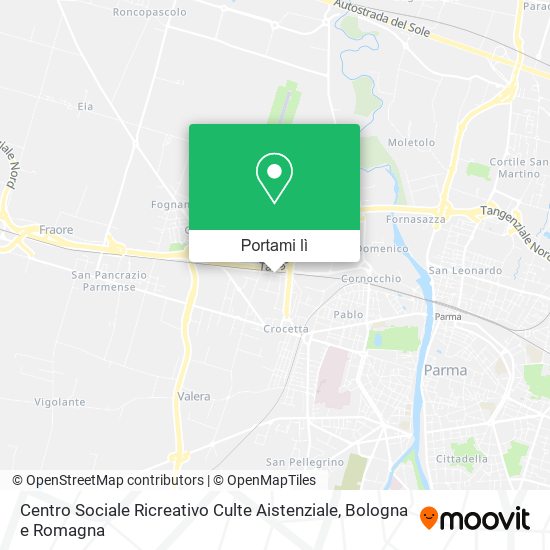 Mappa Centro Sociale Ricreativo Culte Aistenziale