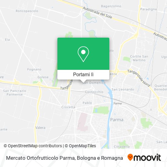 Mappa Mercato Ortofrutticolo Parma
