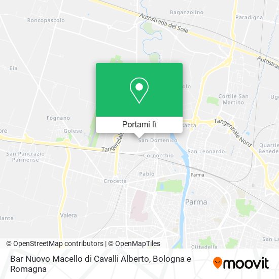 Mappa Bar Nuovo Macello di Cavalli Alberto