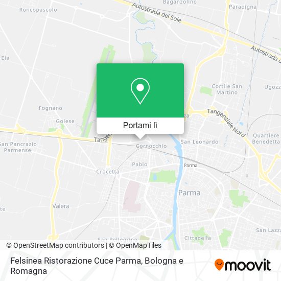 Mappa Felsinea Ristorazione Cuce Parma