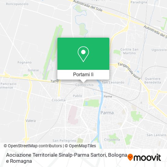 Mappa Aociazione Territoriale Sinalp-Parma Sartori