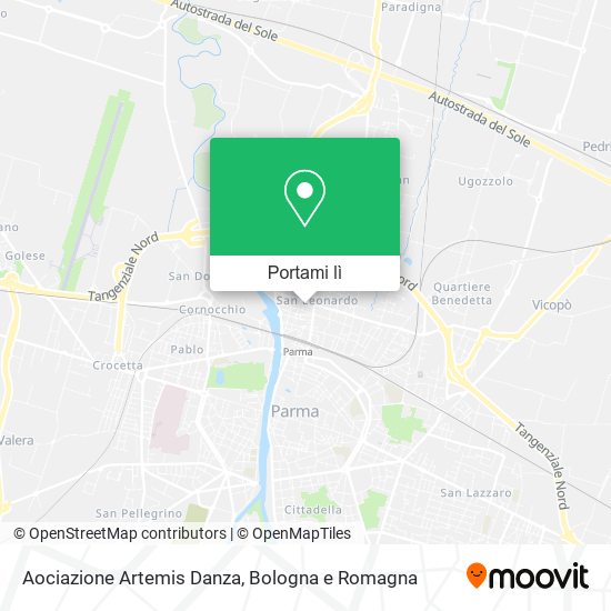 Mappa Aociazione Artemis Danza