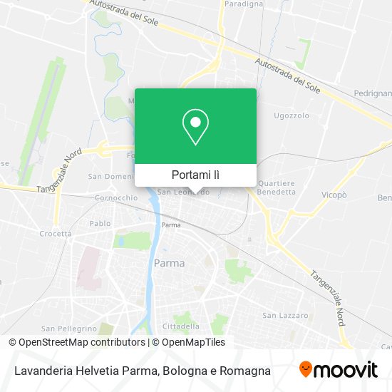 Mappa Lavanderia Helvetia Parma