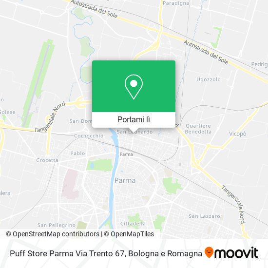 Mappa Puff Store Parma Via Trento 67