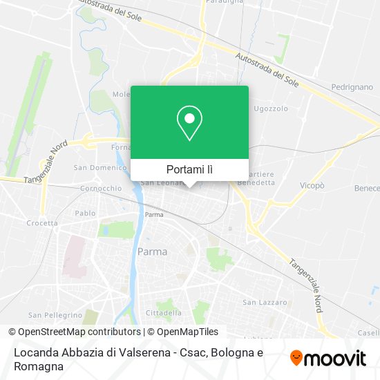 Mappa Locanda Abbazia di Valserena - Csac