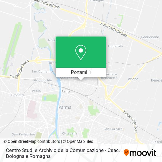Mappa Centro Studi e Archivio della Comunicazione - Csac