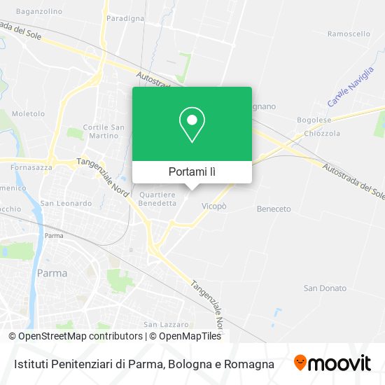 Mappa Istituti Penitenziari di Parma