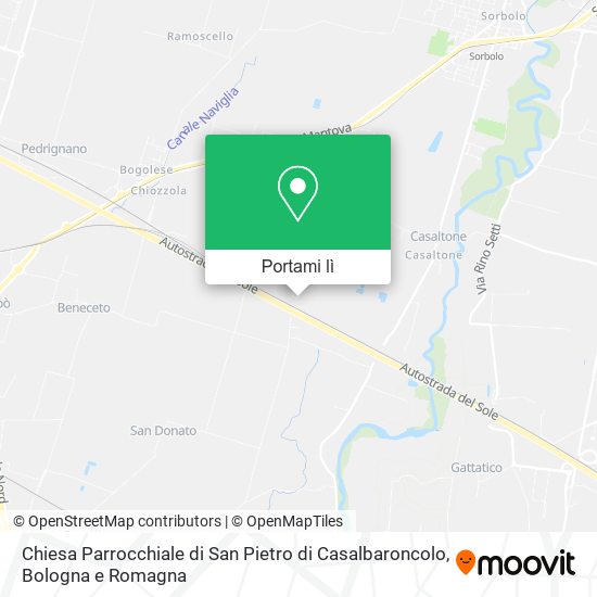 Mappa Chiesa Parrocchiale di San Pietro di Casalbaroncolo